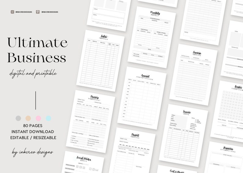 The Ultimate Business Planner / Good Notes Business Planner / Business Organiser / Home Business Planner / Ultimate Business Bundle/ Digital 