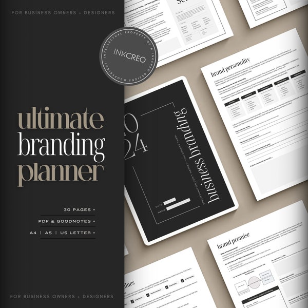 Ultimate Branding Workbook • Brand Your Business • Brand Launch • eBook • Brand Strategy • Branding Printable Planner • PDF  • GOODNOTES