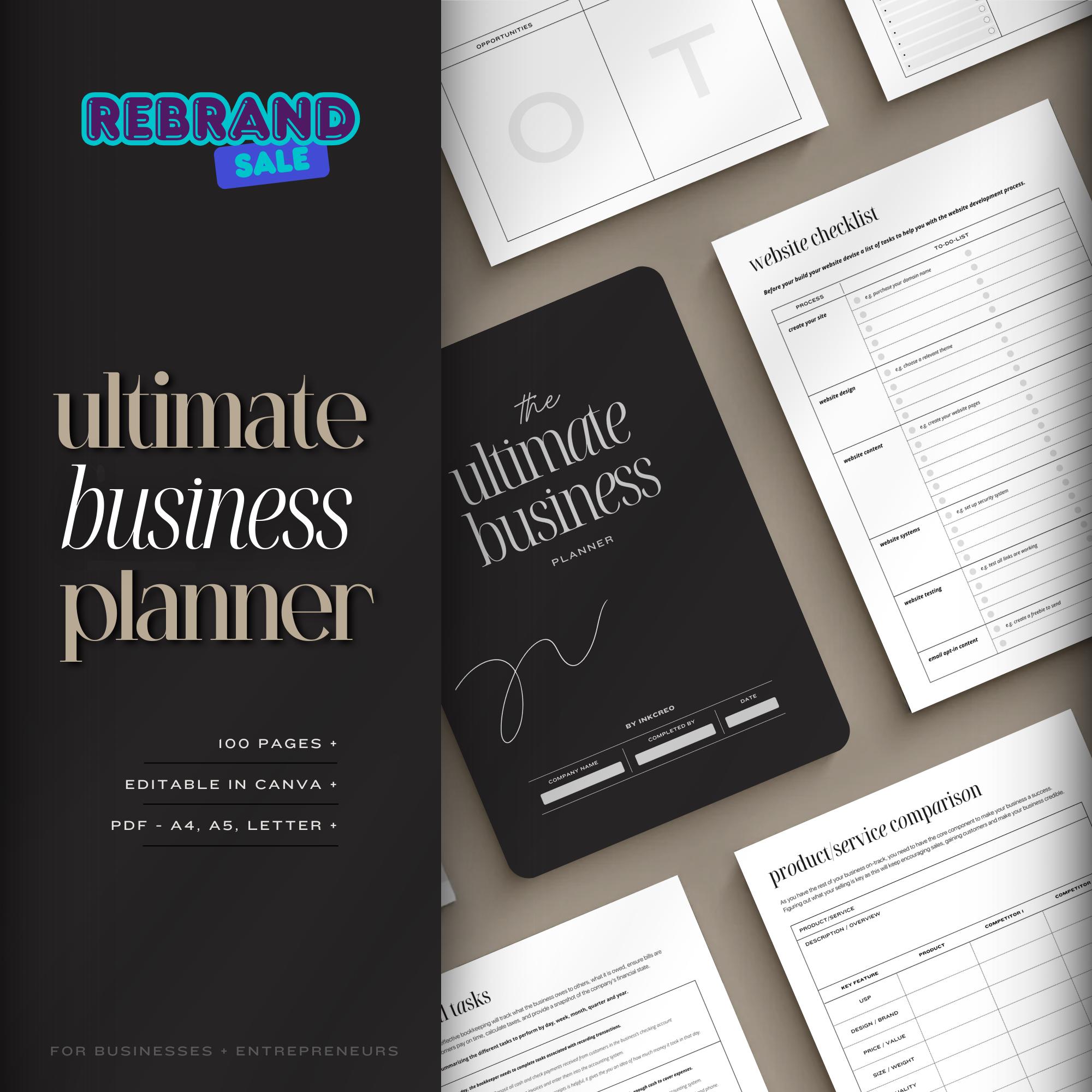 RB SALE* Business Workbook • Profitable Business • Plan Your Business • Company Start-Up • Ultimate Business Planner • Canva & PDF