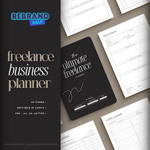 RB SALE *Arbeitsbuch für Freelancer • Freelance Business • Planer für Selbständige • Freelance Planer • Canva & PDF