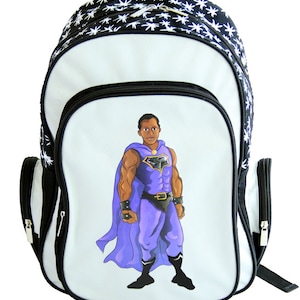 Schwarzer Superheld Rucksack
