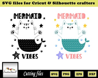 Download Cat Mermaid Svg Etsy