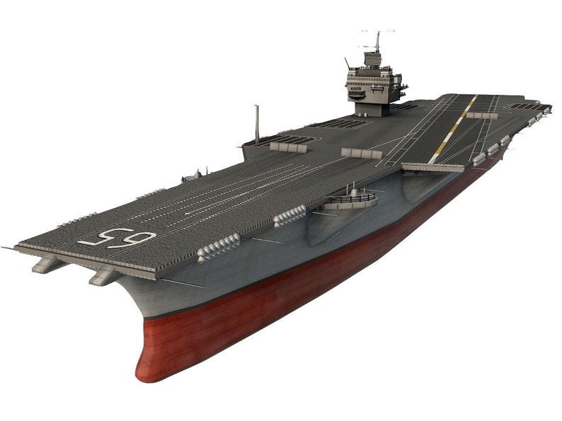 USS Enterprise Aircraft Carrier Ship PaperCraft Paper Color Etsy