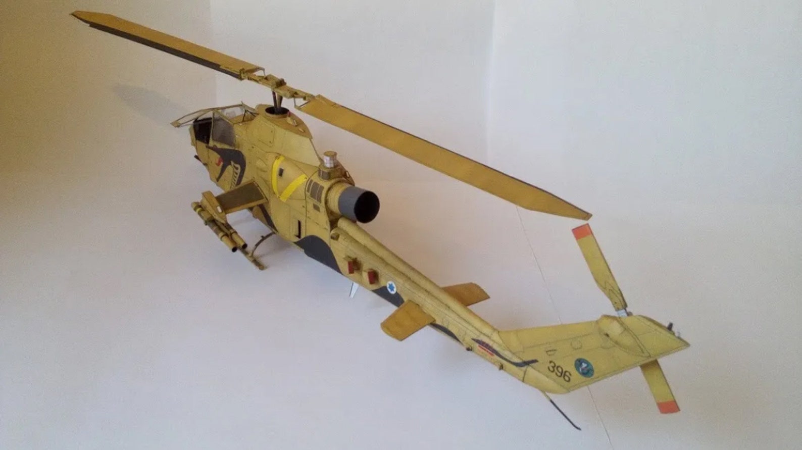 Papercraft 3D Model Helicopter Paper Helicopter Digital Etsy