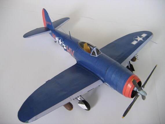 Papercraft 3D Paper Model Plane Paper Craft Plane Digital - Etsy Finland