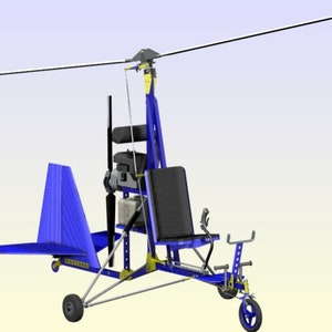 Ultralight Aircraft Autogyro Plans Single Seat plans dimensions, instructions, material list digital files for download and print.
