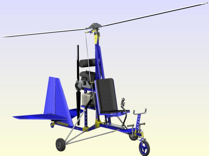 Ultralight Aircraft Autogyro Plans Single Seat Plans Dimensions