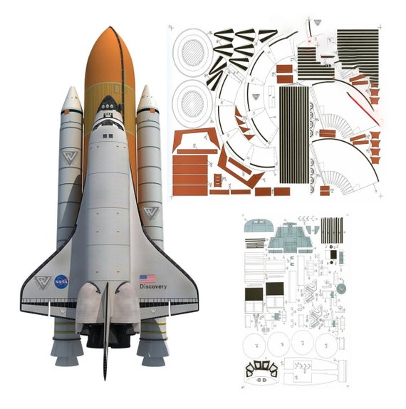 Papercraft, 3D Model Space Ship, Paper Space Rocket, Digital File Plans,  Diy Paper Model, Columbia Space Ship - Etsy