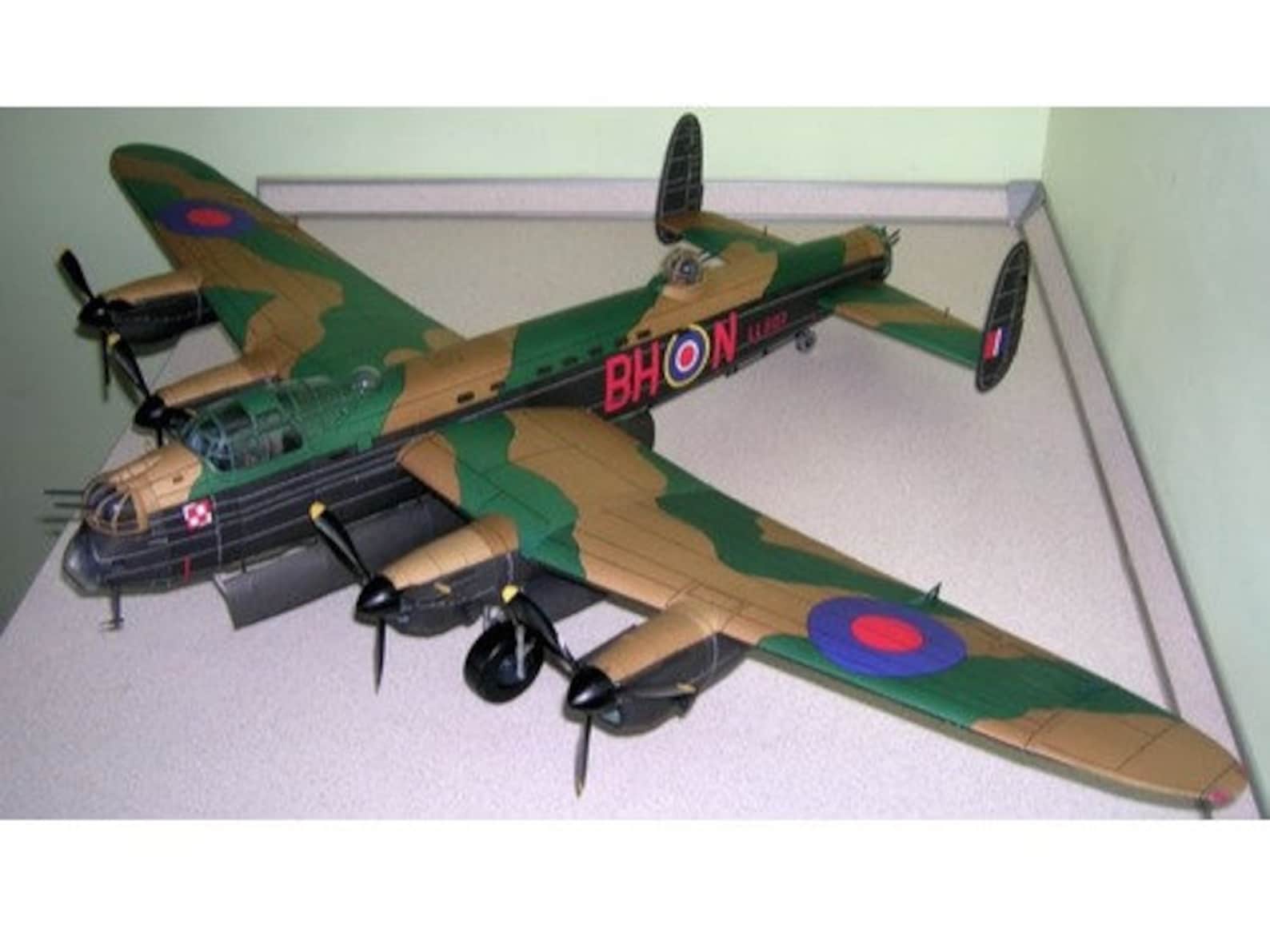 Avro Lancaster Bomber Aircraft Papercraft Paper Color Model Plans