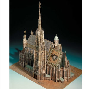 Basilica Saint Stephen Cathedral Viena PaperCraft Paper Color Model Plans & instructions files for print, cut and assembly