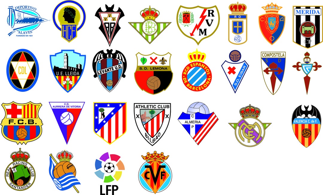 Spain Football Soccer Teams Logos CDR / SVG/ PDF / Dxf/ Jpg High