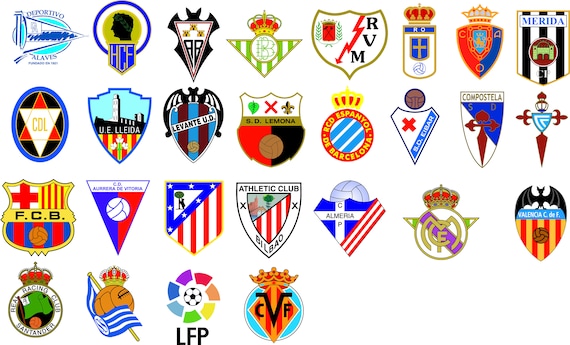 Spain Football Soccer Teams Logos CDR / SVG/ PDF / Dxf/ Jpg - Etsy Finland