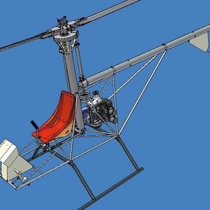 Ultralight Aircraft Helicopter Plans Single Seat plans dimensions, instructions, material list digital files for download and print.