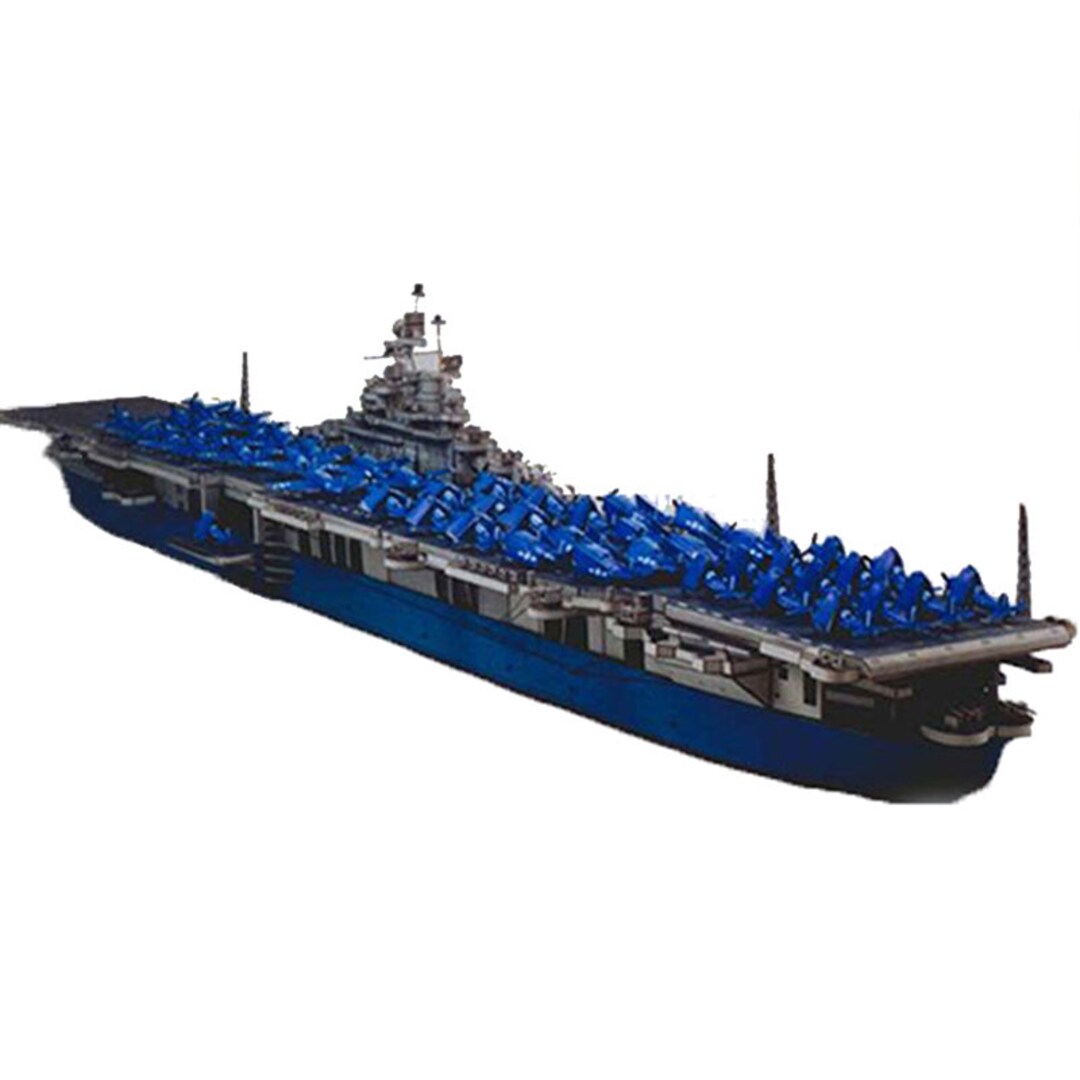 USS Intrepid Aircraft Carrier Ship Papercraft Paper Color - Etsy Finland