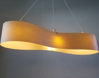 NORDIC LAMP, Wooden Ceiling Light, HANGING Lamp, Cool Lamps, Veneer Wood Modern Pendant Light For Home/Office