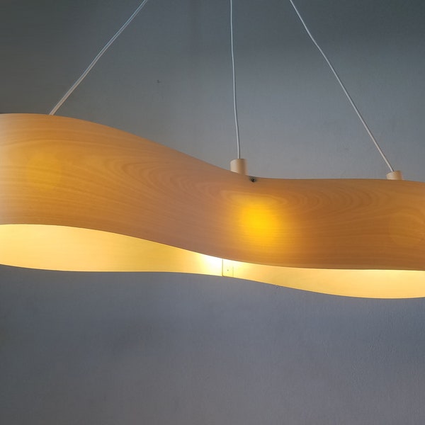 NORDIC LAMP, Wooden Ceiling Light, HANGING Lamp, Cool Lamps, Veneer Wood Modern Pendant Light For Home/Office