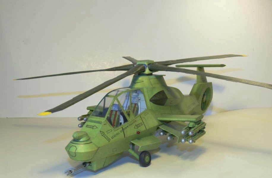 Papercraft 3D Model Helicopter Paper Helicopter Digital Etsy