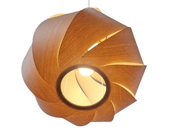 Luz colgante de madera, Lámpara colgante de madera, Lámpara de araña de pantalla, Lámpara de madera colgante, Luz decorativa de madera, Luz de techo de madera, Techo hecho a mano