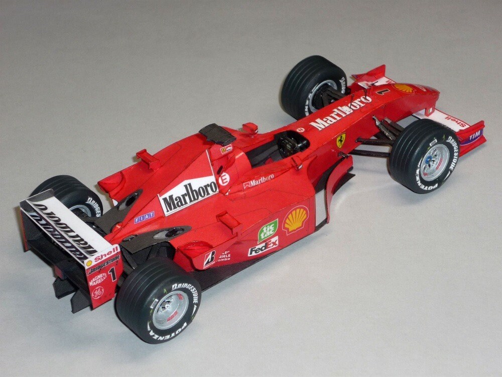 Ferrari 2001 F1 Racing Car Papercraft Paper Color Model Plans Etsy Ferrari 2001 f1 racing car papercraft paper color model plans etsy