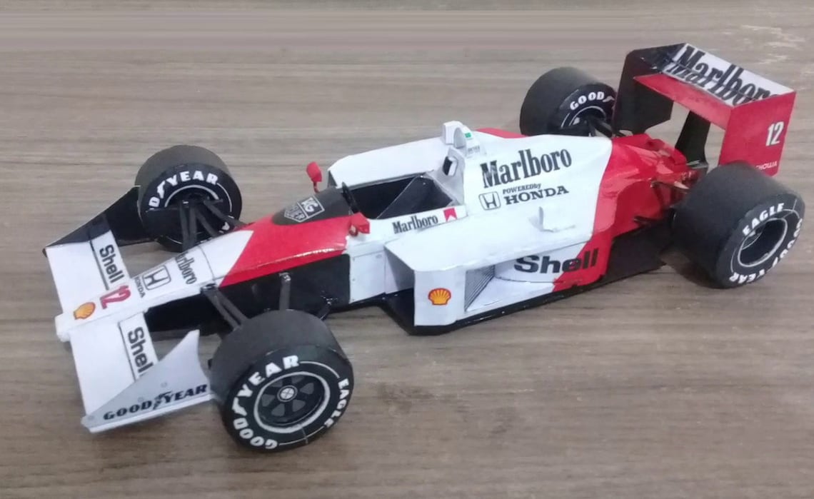 Ayrton Senna F1 Racing Car Mclaren Papercraft Paper Color - Etsy UK
