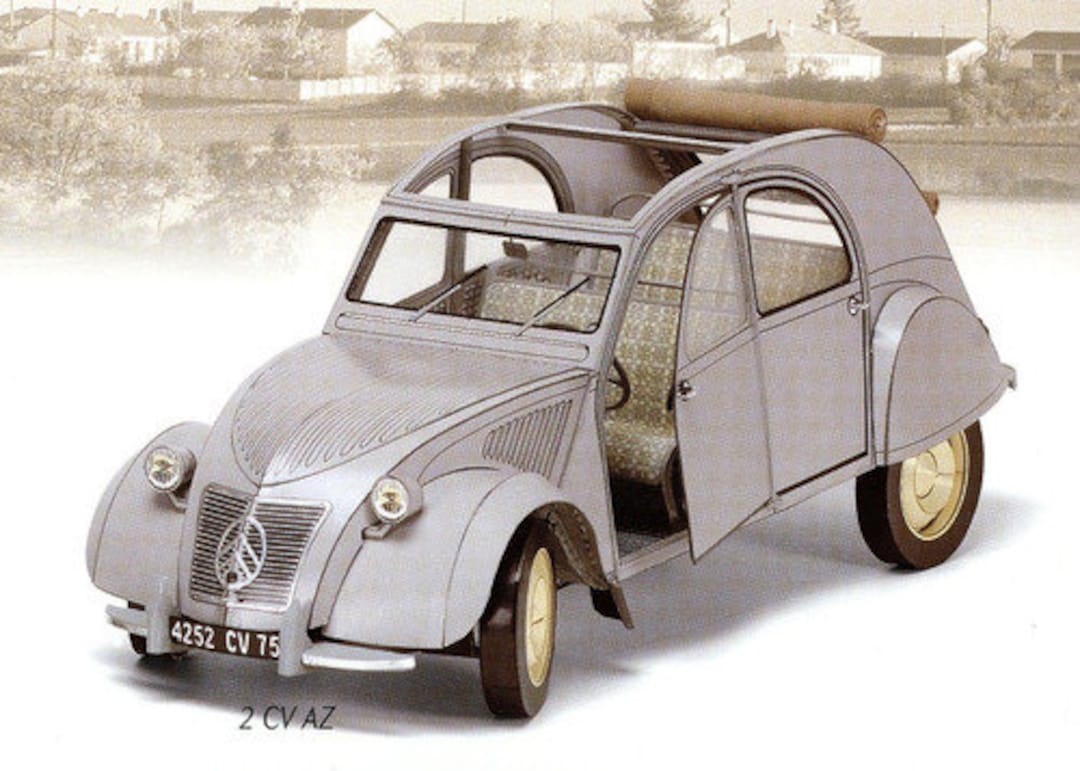 Voiture Citroën 2CV, maquette à construire en bois (3 modèles)