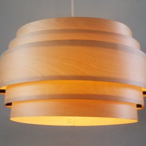 MODERN CEILING LIGHT, Pendant Lamp Shade Shadow Lamp, Art Deco Lamp, Scandinavian Modern Home/Office Chandelier, Veneer Wood Lamp