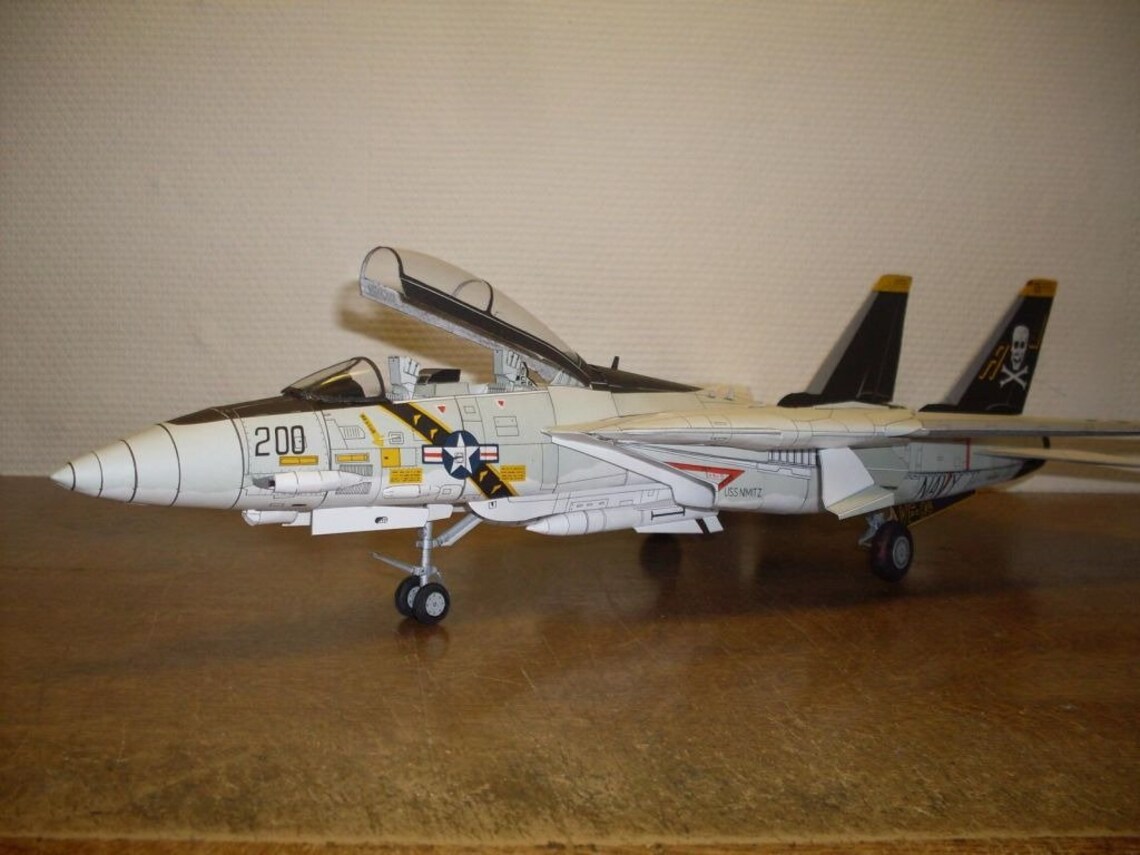 Grumann F-14 Tomcat Figther Navy Aircraft Papercraft Paper - Etsy