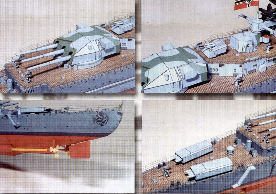 Admiral Graf Spee German BattleShip PaperCraft Paper Color | Etsy