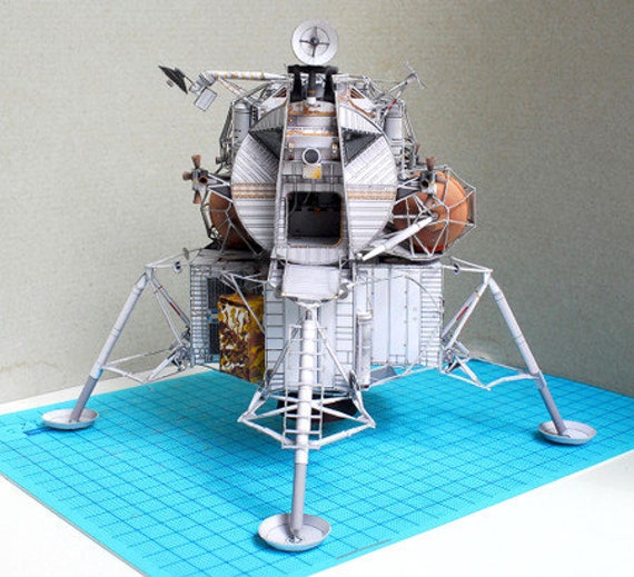 Apollo 13 Lunar Module Space Rocket 3D Paper Model Papercraft Etsy
