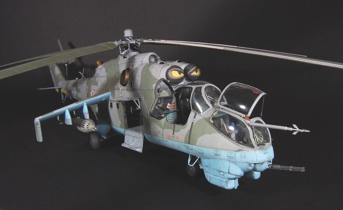 Papercraft 3D Model Helicopter Paper Helicopter Digital Etsy