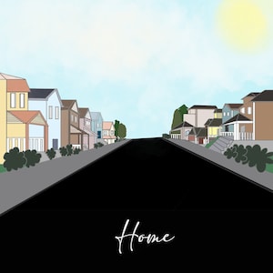 University of Dayton print - Home/Lowes Street digital art print