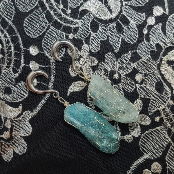 Unique Ear Weights Silver Etsy