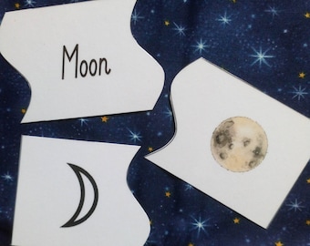 PRINTABLE Astrology 3 piece jigsaw printable for home learning.  Planets and their symbols pdf