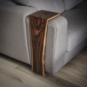 Farmhouse sofa couch arm table rustic shelf for sofa armrest solid wood couch storage handmade sofa table living room furniture