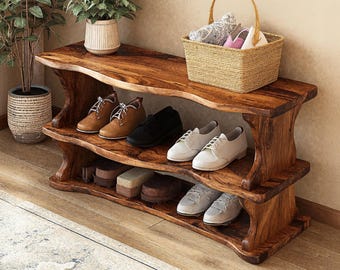 Farmhouse shoe rack entryway mid century entryway shoe storage solid wood shoe bench narrow shoe storage wooden shoe cabinet entryway decor