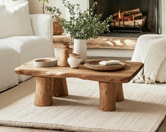 Farmhouse tamarind wood coffee table modern coffee table live edge farmhouse table reclaimed wood table living room table living room decor
