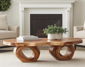 Rustic coffee table modern solid wood coffee table live edge farmhouse table reclaimed wood table living room table living room decor