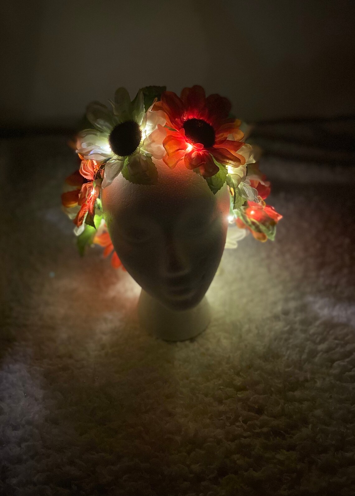 Sunflower Glowing Flower Crown Festival Crown Fairy Crown Etsy