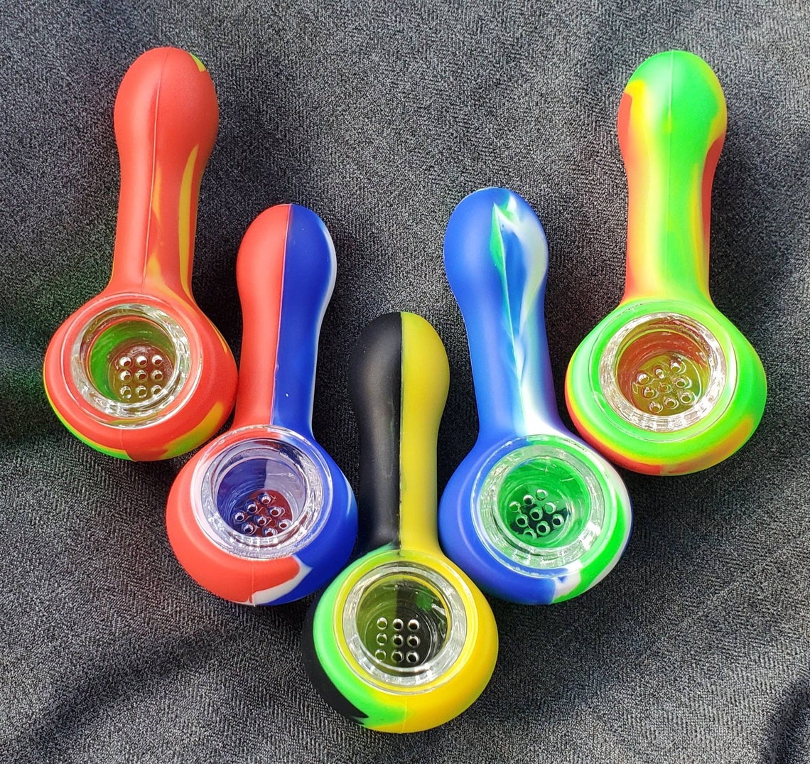 Smoking pipe Silicone Hand Unbreakable Smoking Herb Pipe Glass Etsy