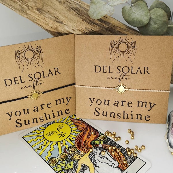 Filigranes Armband "you are my sunshine" - makramee, boho, light academia, beste Freundin, weihnachten