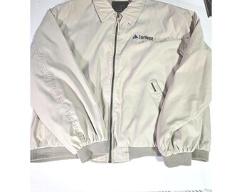 Weatherproof Zipper Jacket in Beige Size XL *Flaw* 2 Front Pockets 1 Inside