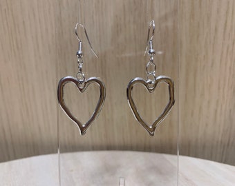 Wonky asymmetrical heart earrings