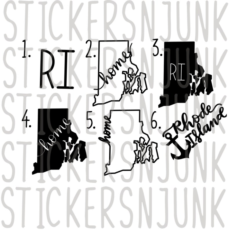 Vinyl Decal Truck Decal New England Sticker Rhode Island Decal State Decal
