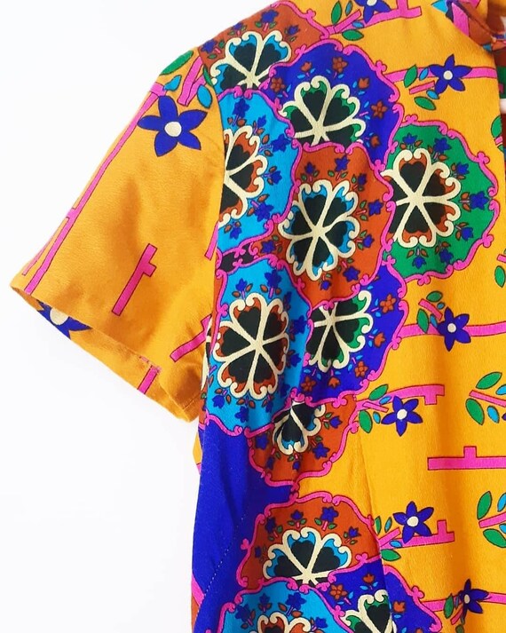 60's Hawaiian Asian Inspired Dress