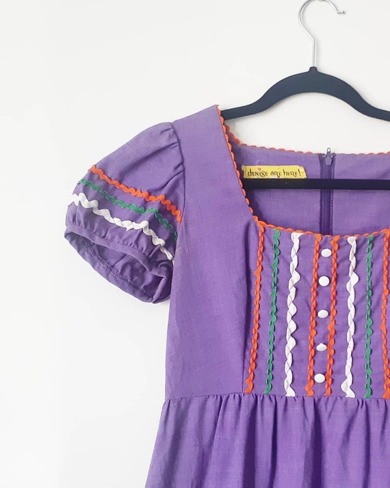 60's Purple Heidi Style Dress