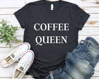 Coffee Queen t shirt, ijskoffie liefhebber tshirt, koffie sweatshirt, koffie tshirt, ijskoffie shirt, koffie liefhebber cadeau