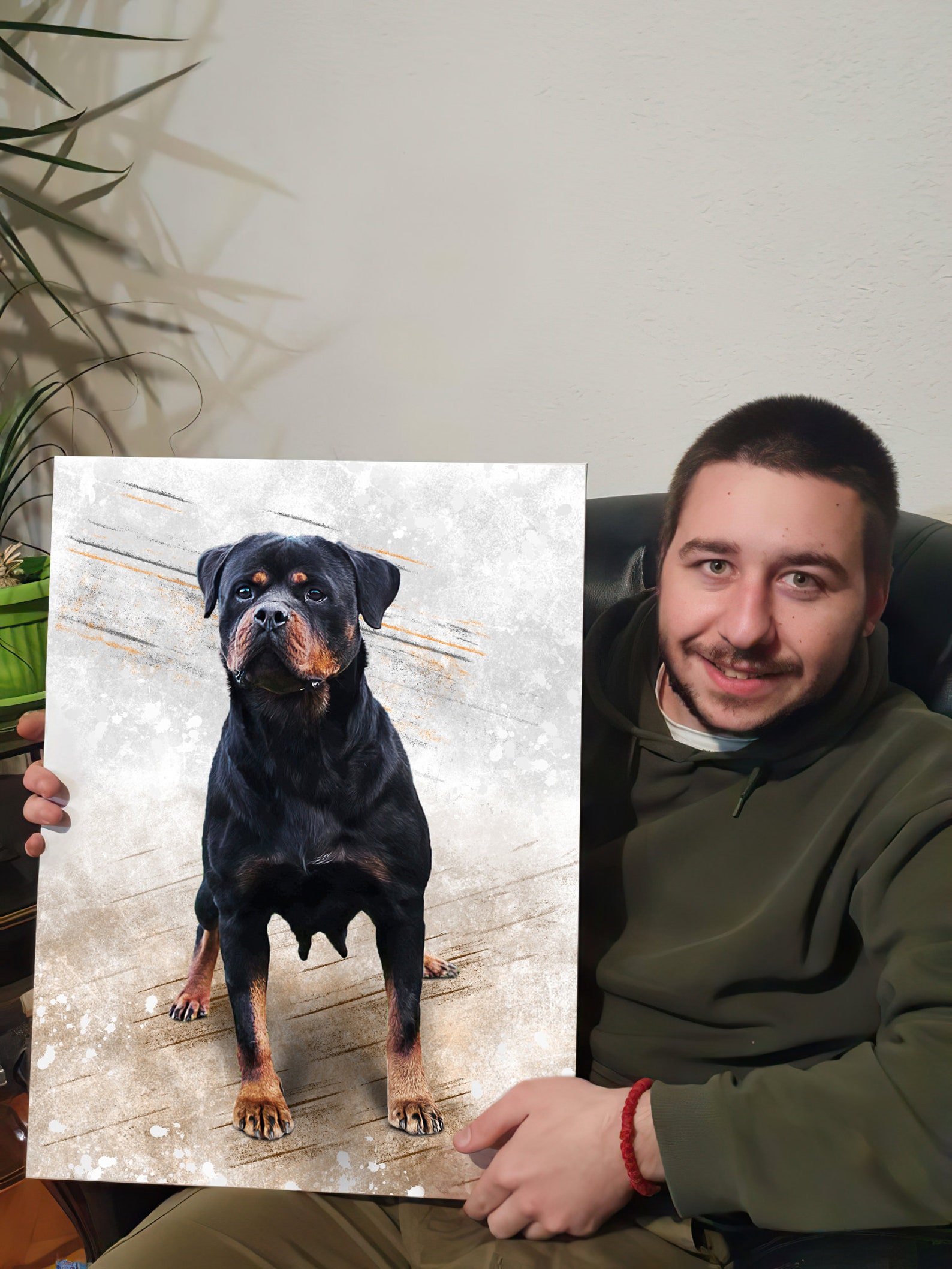 Custom Pet Portrait Memorial Dog Portrait Gift for Pet Etsy