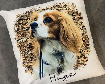 Dog Photo Cushion Pet Owner Gift Personalised Photo Pillow Keepsake Custom made