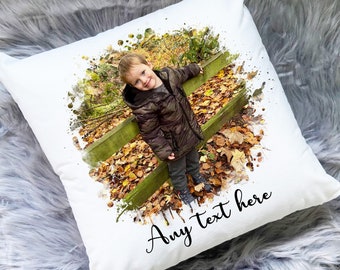 Personalised Photo Cushion, Photo Gift For Grandma, Photo Cushion Double Sided, Birthday Gift For Friend, Grandad Gift, Grandchildren Photo