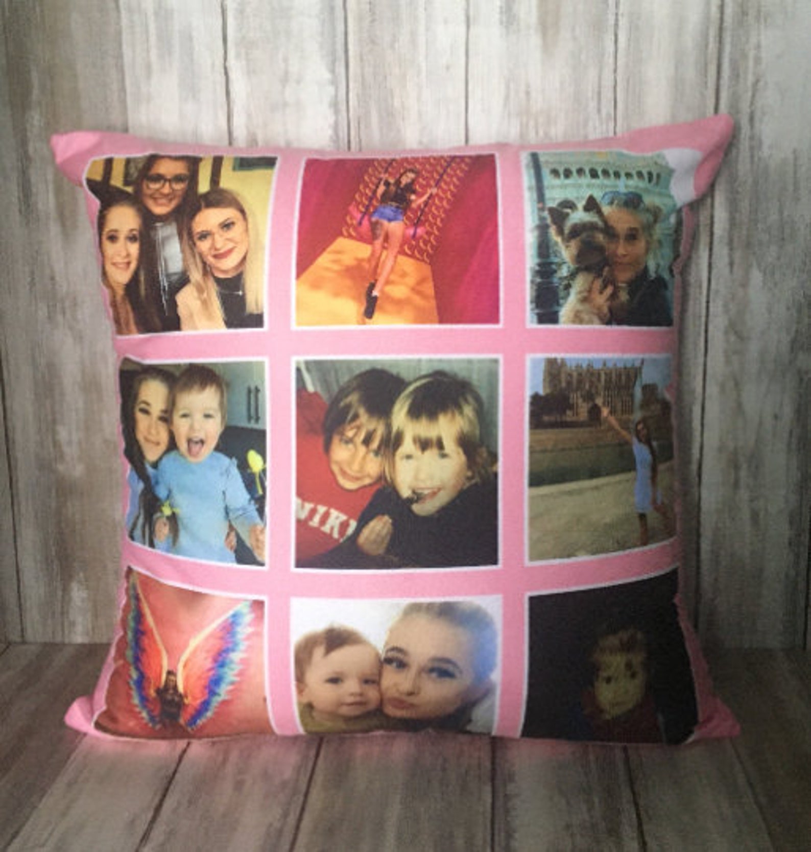 Photo Collage Pillow Personalised Cushion Family Gifts Etsy